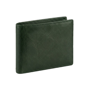 leather <b>wallet</b> men RFID blocking slim bifold genuine leather card <b>holder</b> 8-12 slots coin pocket minimalist luxury gift for men - Product Image 1