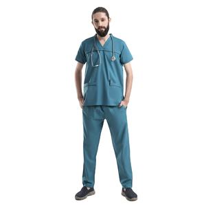 Uniforme Médico para Hombre, Conjunto de Parte Superior e Inferior, Algodón Premium, Cómodo y Transpirable, Uniforme de Trabajo para Hospital - Product Image 1