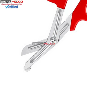 Tijeras de Trauma para Enfermeras, Primeros Auxilios, 5.5 Pulgadas, Rojas, Acero Inoxidable de Grado Alemán, Tijeras Médicas para Vendajes, Emergencias, EMT, Paramédicos - Product Image 3