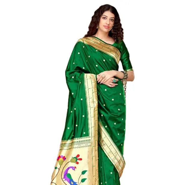 Ethnische Eleganz Schöne Mahar astra Berühmte Pure Paithani schöne bunte Saree-Kollektion für Damen und Mädchen