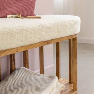 Banco Vandana Vertex Solace de madera y tela naranja - Product Image 3