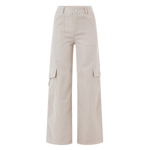 Women's Casual Street Style Multi-Pockets Cargo Pants Relaxed Loose Fit Baggy Fleece Cotton Sweatpants Flat Front Plain Joggers - Product Image 6