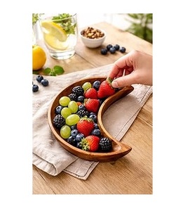 Bandeja de Madera Artística para Postres y Alimentos, Bandeja de Almacenamiento para Fiestas Eid Mubarak, Bandeja de Ramadán para Servir Frutos Secos y Aperitivos, ¡Gran Oferta! - Product Image 3