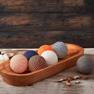 Cuenco de masa de madera natural para decoración, cuenco de masa de madera tallado a mano largo, Centro decorativo rústico, cuencos Organizadores de mesa y cocina - Product Image 6