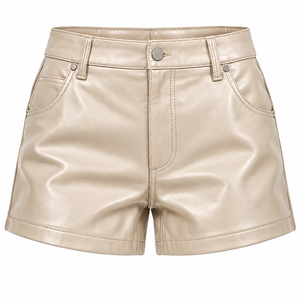 Custom Genuine <b>Leather</b> Men <b>Women</b> Solid Mid Waist Canvas Breathable Fashion Casual Streetwear <b>Shorts</b> - Product Image 2