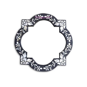 Miroir rond Art Déco en os indien, fait main, écologique, personnalisable, miroir mural décoratif - Product Image 4