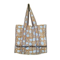 Sacs fourre-tout pour femmes bloc à main imprimé coton sacs à main Shopping sac à bandoulière grand sac matelassé maquillage organisateur de voyage