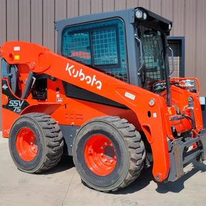 Venta al por Mayor de Minicargadora de Ruedas KUBOTA SSV75 con Motor Diésel de 74HP, Máquina de Construcción Compacta con Sistema Hidráulico de Alto Flujo - Product Image 1
