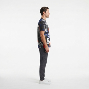 เสื้อยืดพิมพ์ลายทั้งตัวแบบซับลิเมชั่นสำหรับผู้ชาย เสื้อผ้าถักเนื้อผ้าคุณภาพสูง สไตล์สตรีทแวร์ กราฟิกที โออีเอ็ม เสื้อผ้าผู้ชาย - Product Image 3
