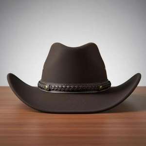 Sombreros de Vaquero de Cuero de Búfalo Auténtico, Sombreros para Jinete Europeo y Australiano, Compra en Línea, Sombreros de Cuero Ecológicos Hechos en India - Product Image 2