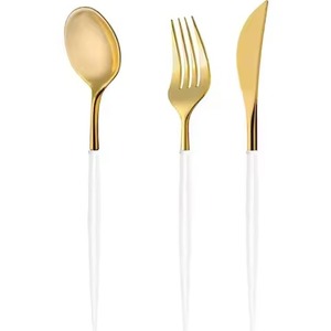 Morning Table Metal <b>Spoon</b> <b>And</b> <b>Fork</b> <b>Set</b> Cutlery <b>Set</b> For Dining Table Kitchen Service - Product Image 1