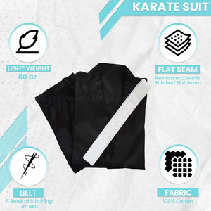 Combinaison de karaté personnalisée avec logo et design sur mesure, vente chaude, fabricant professionnel de combinaisons de karaté - Product Image 4