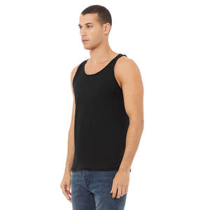 Débardeur Sportif Unisexe BELLA+CANVAS Respirant en Jersey Athlétique Gris Foncé/Noir Gris Foncé 100% Coton Airlume Peigné et Filé à Anneaux - Product Image 5