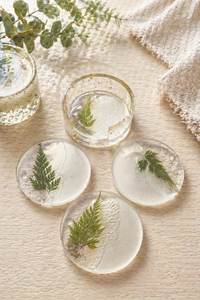 Handcrafted Round Resin Flower Coaster Premium <b>Table</b> Decor Drink Coffee Tea Cup <b>Mat</b> Elegant Home Accessories - Product Image 3