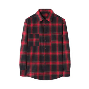 Camisa de Hombre a Cuadros con Botones, Transpirable, Teñida con Hilo, Estilo Casual de Negocios, Suministro al por Mayor con Etiqueta Privada Personalizada - Product Image 1