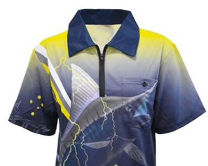 Polo de pêche pour hommes de qualité supérieure, logo personnalisé, 100% polyester, UPF 50, séchage rapide, manches longues, léger, respirant - Product Image 4