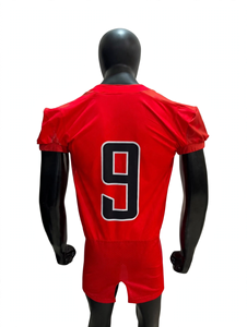 Camiseta Deportiva de Fútbol Americano con Estampado Rojo y Nombre del Equipo Personalizado, Nueva Llegada Verano 2026, Secado Rápido, Informal - Product Image 2