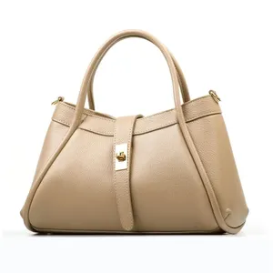 Sac à main en cuir véritable Royaa avec bandoulière amovible, sacs à main décontractés, sac à bandoulière élégant, sac de luxe beige - Product Image 1