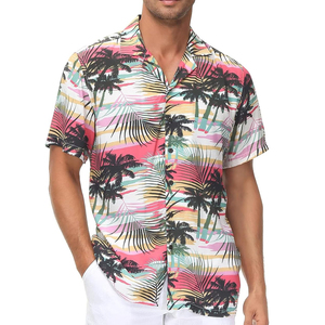 T-shirt hawaïen pour homme de qualité supérieure, dernier style, vente chaude, léger, respirant, logo/couleurs personnalisés - Product Image 1