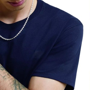 Venta Directa de Fábrica, Camiseta de Manga Corta con Cuello Redondo para Hombre, Tallas Grandes, 100% Algodón, Blanca, Personalizable, Proveedor de Camisetas - Product Image 5