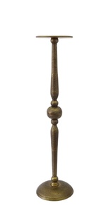 Candelabro de aluminio y latón con relieve antiguo, soporte de vela de diseño clásico indio, hecho a mano, largo, para suelo - Product Image 6