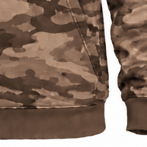 Brown <b>Camo</b> Pullover Hoodie Men Custom Camouflage Printed Fleece Sweatshirt Kangaroo Pocket Long Sleeve Casual Outdoor Hooded <b>Top</b> - Product Image 6
