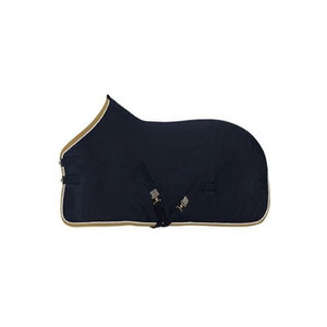 Blue Nylon Horse Rug With <b>Neck</b> Cover And Adjustable Straps For Weather Protection - Product Image 4
