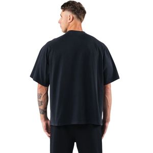 เสื้อยืดโอเวอร์ไซส์สีดำสำหรับผู้ชาย ผ้าฝ้ายพรีเมียม คอกลม ทรงหลวม สไตล์ลำลอง สตรีทแวร์ ชุดลำลองสำหรับชีวิตประจำวัน - Product Image 6