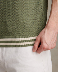 2026 High Performance Men's Olive <b>Green</b> Short Sleeve Knitted Cotton Polo Shirt Solid Color Breathable Casual Design Regular Fit - Product Image 5
