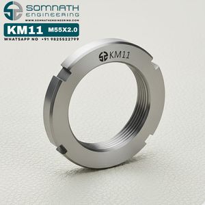 Écrou de blocage DIN 981 KM07 pour usage industriel intensif CLASSE 4, auto-bloquant, entièrement fileté, à droite, pour roulement, écrou de blocage KM11, écrou CNC - Product Image 3