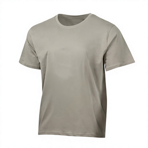 Camiseta básica de cuello redondo para hombre, manga corta, corte regular, informal, de color sólido, de algodón, jersey, diseño liso, negra, camiseta negra para hombre - Product Image 6