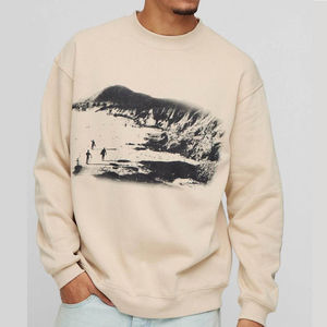 Sudadera Básica Gráfica de Algodón Mezclado de Alta Calidad, Transpirable, Tallas Grandes, con Diseño de Montaña de Arena, Personalizable, Venta al por Mayor - Product Image 1