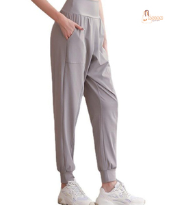 Leggings de yoga taille haute 100 % coton respirant toutes saisons, taille élastique, longueur cheville, décontractés pour femme, écologiques - Product Image 1