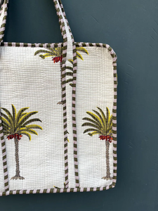 Bolso Tote Acolchado Kantha Hecho a Mano, Personalizable, Grande, Estilo Boho, para Playa y Viajes, Bolso de Compras Bordado con Bolsillo Interior, Color Sólido - Product Image 4