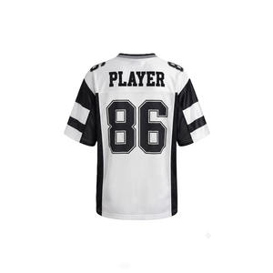 Maillot de football américain surdimensionné style streetwear en mesh respirant, col en V, uniforme d'équipe, impression de numéro personnalisée, approvisionnement en gros - Product Image 5