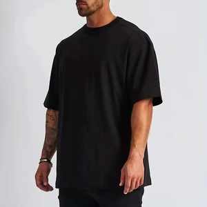 New Arrival High Quality Heavyweight <b>Plain</b> <b>Oversized</b> <b>T</b>-<b>Shirt</b> for Males First Class Polyester Cotton Breathable Jersey Fabric - Product Image 1