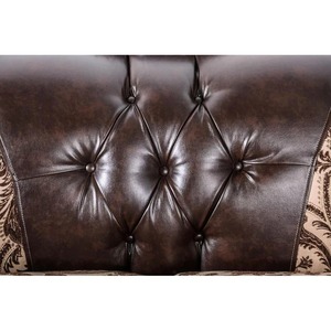 Juego de Sofás de Madera de Teca de Estilo Real Premium, Sofá Tapizado de Lujo para Sala de Estar Clásica, Hotel y Palacio - Product Image 4