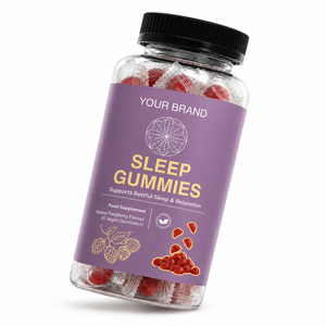 Gummies Sommeil Premium Mélange Botanique Naturel Texture Moelleuse Saveur Framboise Contenant Scellé Complément Alimentaire - Product Image 2