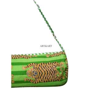 Sac de yoga unisexe en coton, tapis de sport décontracté, imprimé à rayures animales, écologique, avec sangle réglable, multifonctionnel, grand espace - Product Image 5