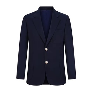 Blazer de cérémonie bleu marine pour homme, en sergé tissé, uniforme scolaire, taille adulte - Product Image 1