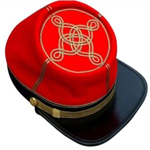 Gorra Kepi Roja Estilo Guerra Civil, 100% Lana, Bordada, Reproducción Americana - Product Image 1