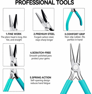 4Pcs Stainless Steel Jewelry Making <b>Pliers</b> <b>Set</b> Needle Nose Round Nose Wire Cutter Precision Tools for Beading Repair Craft Use - Product Image 6