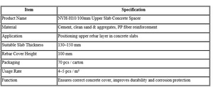 Entretoise supérieure pour dalles de béton NVH-H10/130/150mm pour carrelage intérieur (entretoise pour armatures) - pour hôtels, appartements, centres commerciaux - Product Image 4