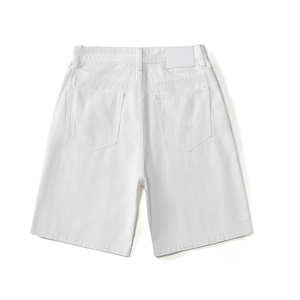 Shorts de Mezclilla Premium Plus Size para Mujer, Cintura Media, Elásticos, Transpirables, de Secado Rápido, 100% Algodón, Corte Recto, Estilo Casual de Verano - Product Image 6