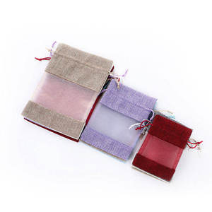 Personalized Jute Jewelry Bags <b>Small</b> Size with Branding Options for Business Promotion - Product Image 4