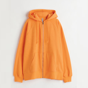 Sweat à capuche unisexe avec fermeture éclair intégrale, surdimensionné, taille XS, imprimé bouffant, modeste, bord coupé, logo personnalisé, vêtement grande taille - Product Image 2