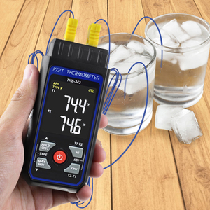 Termómetro Profesional de Doble Canal con Termopar - Medidor de Temperatura de Alta Precisión Tipo K/J/T con Retroiluminación a Color y Alarma - Product Image 2