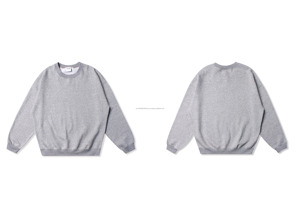 Venta al por mayor de alta calidad básica en blanco logotipo personalizado unisex de gran tamaño de algodón de cuello redondo suéter informal Suelto - Product Image 2