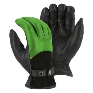 Gants de travail en cuir pleine fleur de vachette de qualité supérieure, finition grainée, design à manchette lisse pour la protection des mains et des bras, gants de conduite sécurisés - Product Image 4