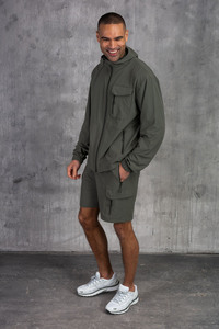 Men’s Premium Hooded Windbreaker Set Lightweight Zip Up <b>Hoodie</b> With Matching Short <b>Running</b> Hiking And Outdoor Men Sportswear Set - Product Image 6